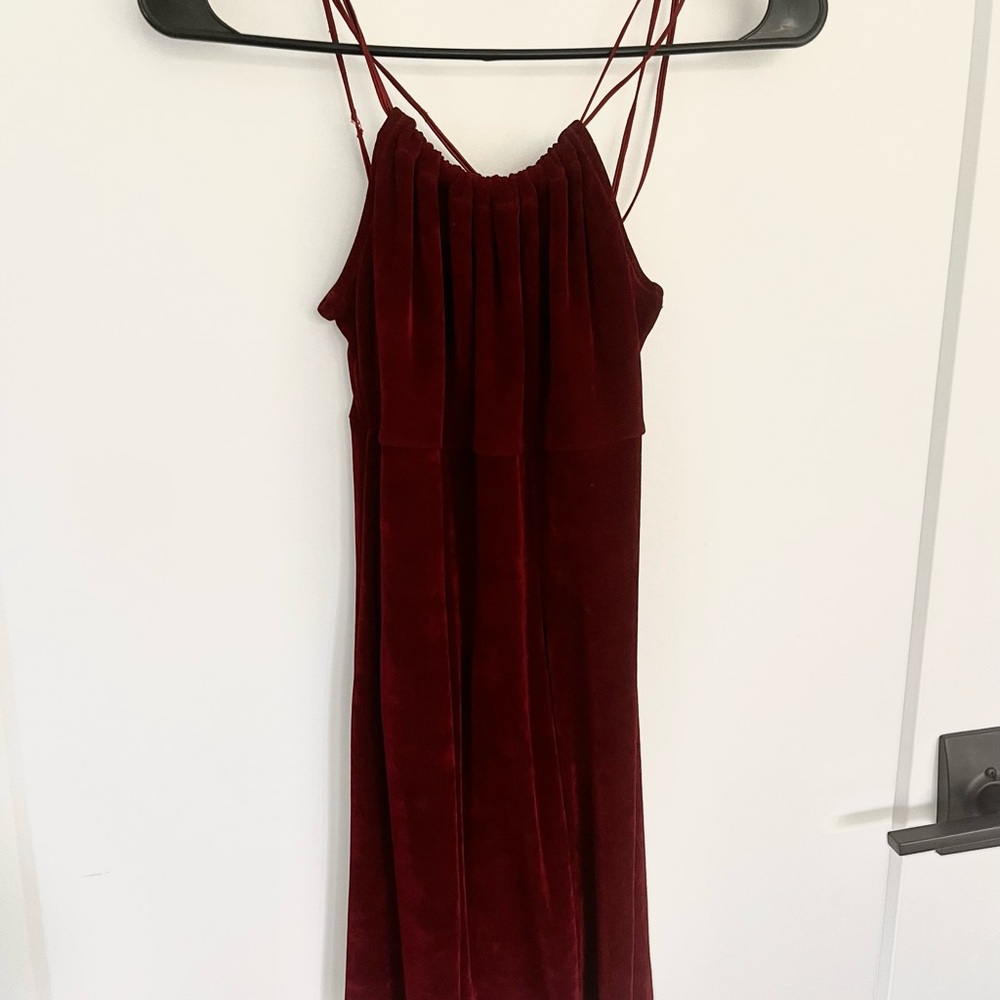 Elegant Burgundy Dance Costume